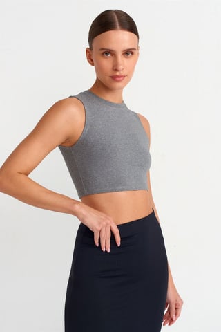 Ribbat bomulls crop top