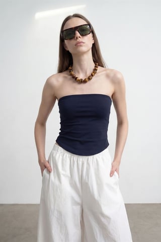 Women’s Strapless Crop Bandeau Top