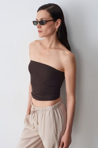 Women’s Strapless Crop Bandeau Top