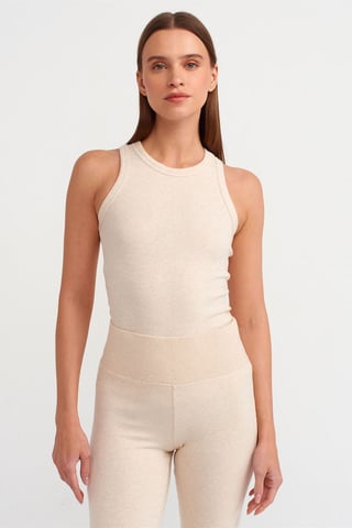 Ribbade Halterneck ärmlös Blus
