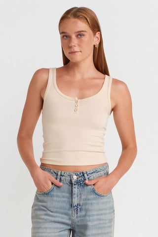 Slim Fit Crop Cami Blus