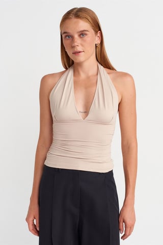 Slimmad Halterneck Blus