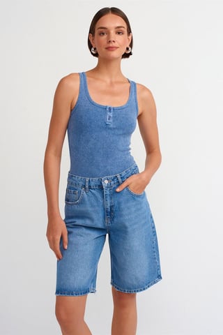 Mouwloze Slim-fit Jersey Blouse