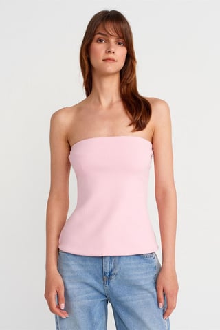 Strapless Slim-fit Bandeau Blouse