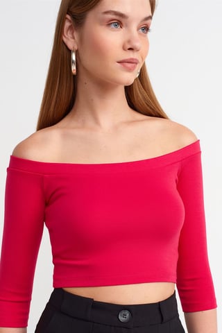 Kvinnors Off-shoulder Crop Blus