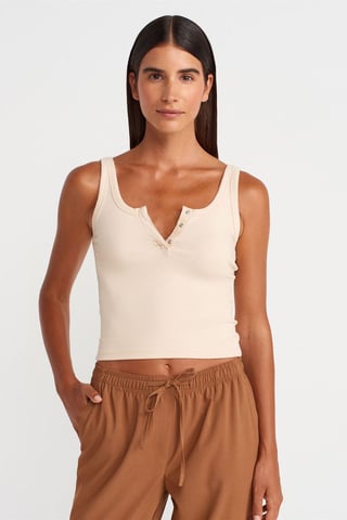 Ribbad Crop Cami Blus