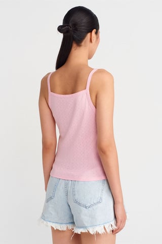 Gestructureerde Katoen Modal Camisole Blouse