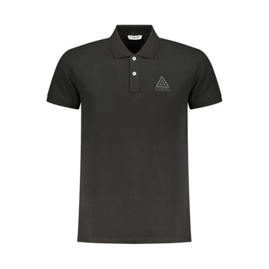 Zwarte Poloshirt Met Logo Van Een Ijsbergdriehoek