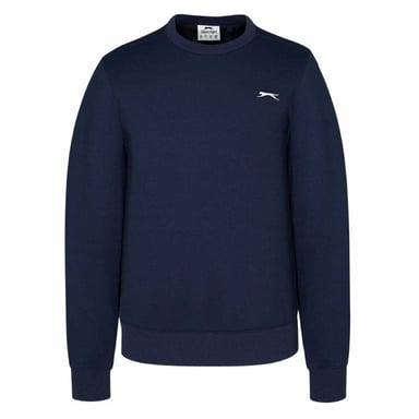 Slazenger Mens Fleece Crew Neck Sweatshirt (Navy)
