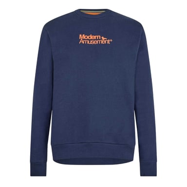 Modern Amusement Mens Structured Relaxed Fit Sweatshirt (Navy)