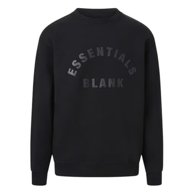 Blank Essentials Unisex Adult Arched Logo Sweatshirt (Black)