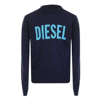 Diesel Mens Heren Logo Sweatshirt (Blue)