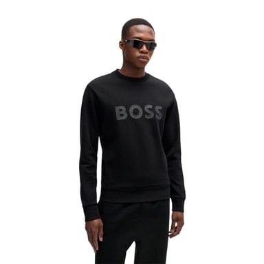 Boss Mens Wordmark Crew Neck Sweatshirt (Black)