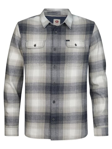 Petrol Industries - Plaid Cotton Shirt ironmark Men - Blue