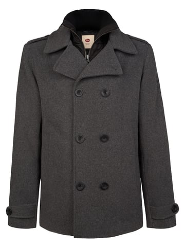 Petrol Industries - Wool Blend Peacoat millstation Men - Grey