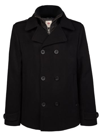 Petrol Industries - Wool Blend Peacoat millstation Men - Black