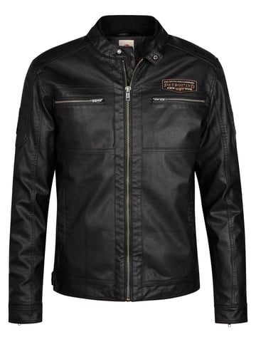 Petrol Industries - Quilted PU Racer Jacket steeljunction Men - Black