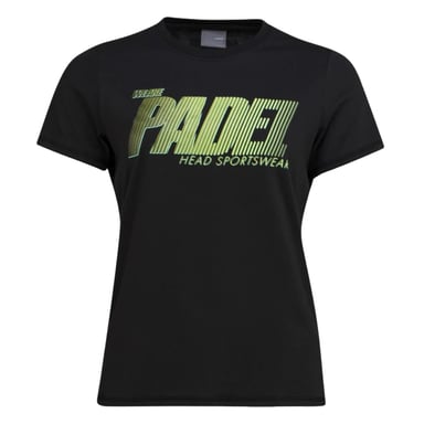 Head Womens/Ladies Padel Printed Sport T-Shirt (Black)