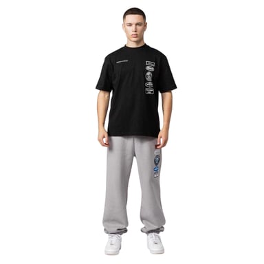 Mercier Mens 2.0 Badge Crew Neck Oversized T-Shirt (Black)