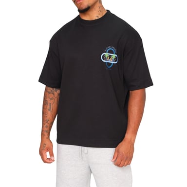 Rose London Mens Sahara Back Print Heavyweight T-Shirt (Black)