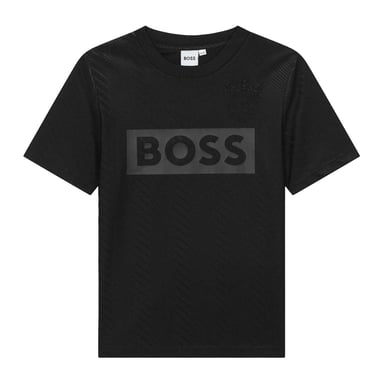 Boss Childrens/Kids Globe Crew Neck Regular T-Shirt (Black)