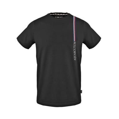 Aquascutum Mens Crew Neck Regular T-Shirt (Black)