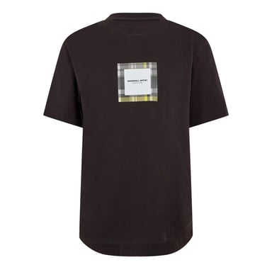 Marshall Artist Mens Plaid Logo Jersey Regular T-Shirt (Black)