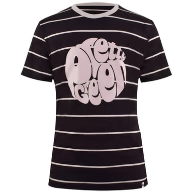 Pretty Green Mens Striped Logo T-Shirt (Black)