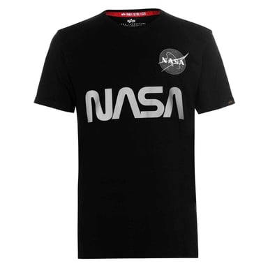 Alpha Industries Mens NASA Reflective T-Shirt (Black)