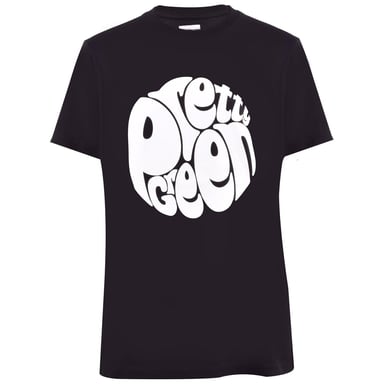 Pretty Green Mens Large Logo Crew Neck T-Shirt (Black)