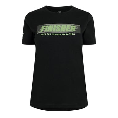 New Balance Womens/Ladies Finisher Graphic Print T-Shirt (Black/Green)