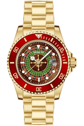 Invicta Pro Diver 50520 Men's Watch - Quartz Movement - Stainless Steel with Red Dial - 40 mm