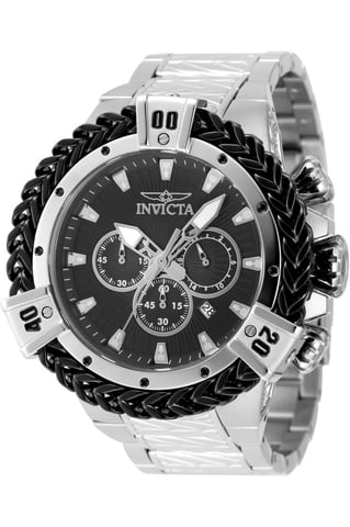 Invicta Bolt 48160 Men's Watch - Quartz Movement - Stainless Steel with Black Dial - 54 mm