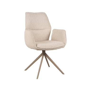 LABEL51 - Eetkamerstoel Mellow - Beige - 63x58x92cm
