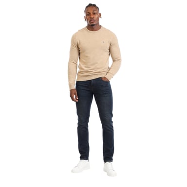 Gant Mens Lambswool Blend Regular Jumper (Khaki Brown)