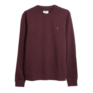 Farah Mens Organic Cotton Crew Neck Sweatshirt (Red)
