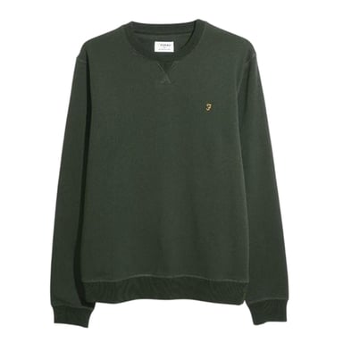 Farah Mens Organic Cotton Crew Neck Sweatshirt (Evergreen)
