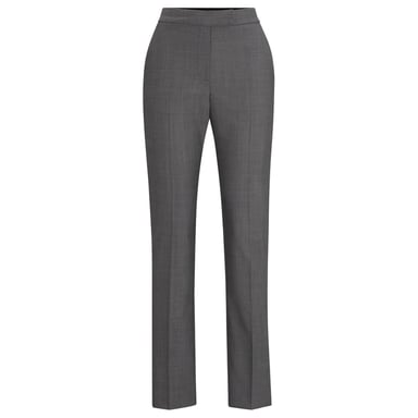 Boss Womens/Ladies Straight Leg Slim Trousers (Grey)