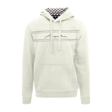 Aquascutum Mens Signature Regular Hoodie (Butter)