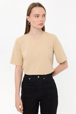 Basisk kortärmad t-shirt med rund hals