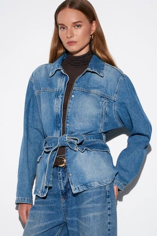 Women’s Belted Denim Jacket