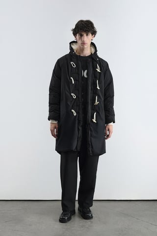 Thick Hooded Puffer Down Coat with Pocket