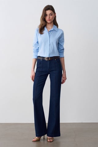 High-Waist Flare Jeans