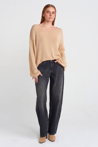 High-Waist Balloon Wide-Leg Jeans