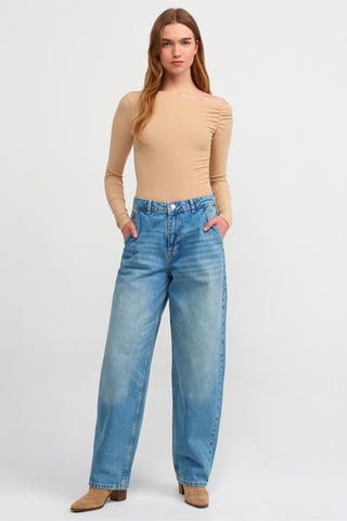  Hoge Taille Wijde Pijpen Katoenen Denim Jeans
