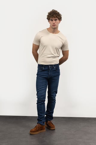 Slim Fit Mid Waist Denim Jeans