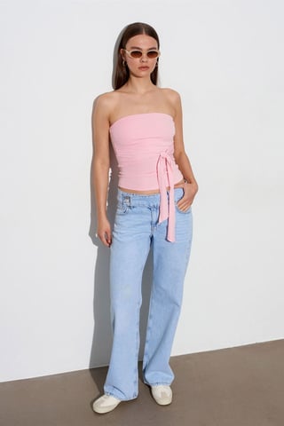 Mitten-hög Vida Ben Bomull Denim Jeans