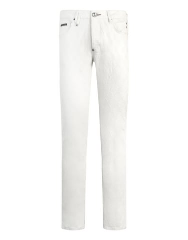 Super Straight Cut Jeans Embroidery Monogram