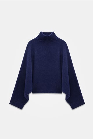Oversized Ribbed Turtleneck Sweater