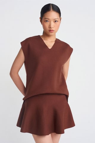 Women's Ribbed V-Neck Sweater Vest